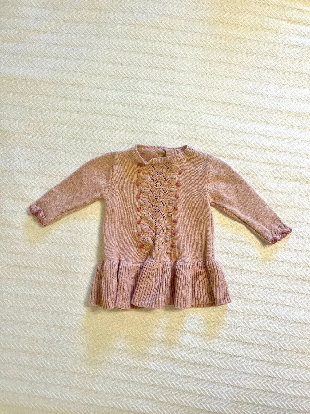 Mayoral Newborn Pink Pointelle Knit Dress | Size 1-2M (60cm)